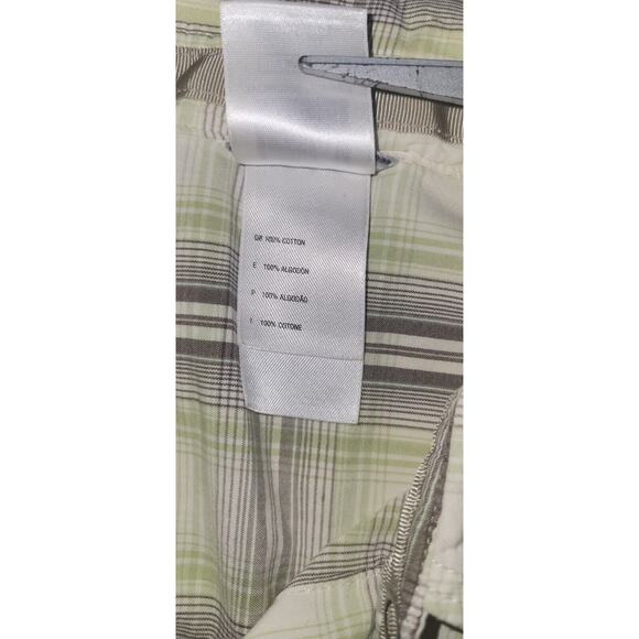 The North Face A5 Series Womens Med Green Brown Plaid Metal Snap Button Up Shirt - Picture 9 of 9